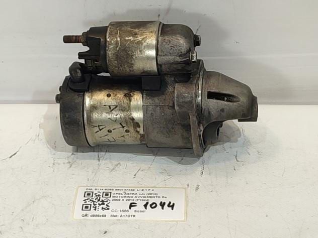 MOTORINO D' AVVIAMENTO OPEL Astra J 2° Serie S114-925B 890147432 A17DTR diesel 1686 (11) - Foto 2
