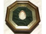 Vintage Quadro Ottagonale Con Cammeo Inciso A Mano Casa del Corallo - Pompei
