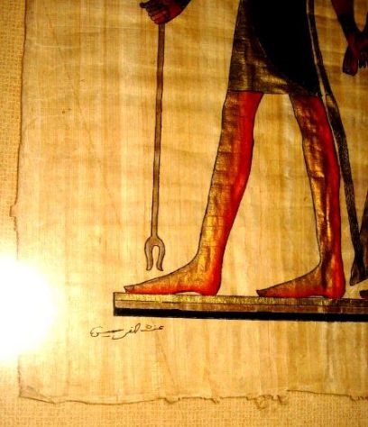 HORUS E ISIDE PAPIRI ANTICO EGITTO-FATTI A MANO SUL POSTO-SVENDO PER TRASLOCO - Foto 9