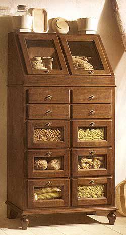 Dispensa 10 cassetti 2 ribaltine arte povera cod 10801