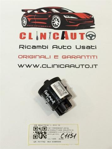 INTERRUTTORE COMANDO LUCI FIAT Freemont 1° Serie 68041761AC 939B5000 (11) - Foto 3