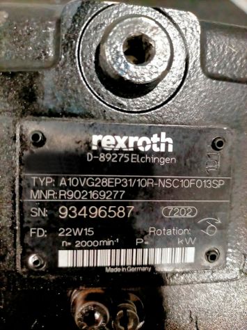 Pompa Rexroth A10VG28EP31/10R-NSC10F013SP - Foto 2