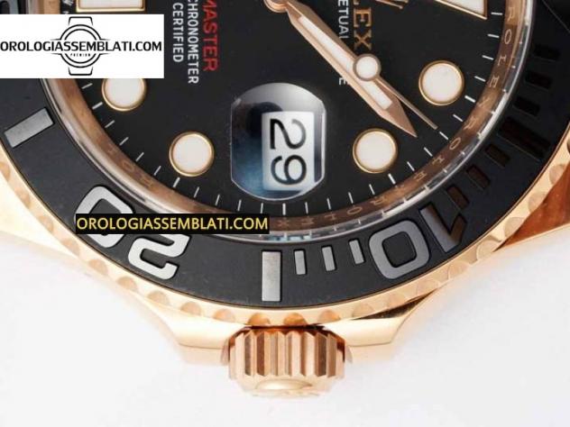 Rolex Replica YACHT-MASTER 126655 LUNETTA IN CERAMICA NERA BEST EDITION 1:1 SU CINTURINO OYSTERFLEX 3235 - Foto 6