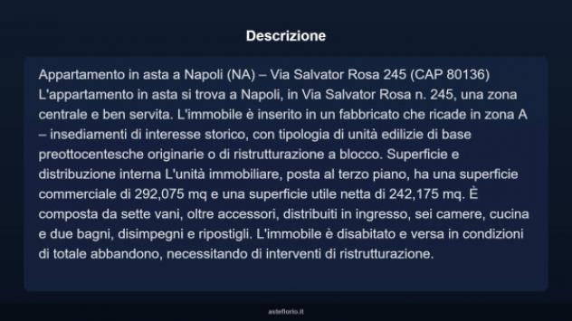 Immobile in asta di 292 m² con più di 5 locali in vendita a Napoli - Foto 2