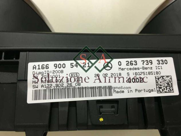 Mercedes ML W166 quadro strumenti A1669005421 - Foto 5