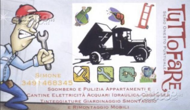 Ragazzo italiano x sgombero appartamenti cantine