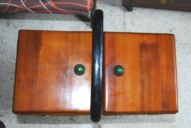 Portalavoro in legno 4 scomparti vintage   mis 45x25 H 50 - Foto 2