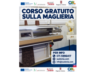 CORSO GRATUITO SULLA MAGLIERIA PER ISCRITTI PROGRAMMA GOL ARPAL UMBRIA