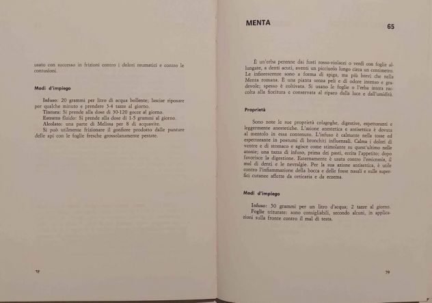 V.SINCOVICH ERBE E SALUTE Piante Ed.ADV Firenze, 1973 Collana:Manuali Vita Salut - Foto 4