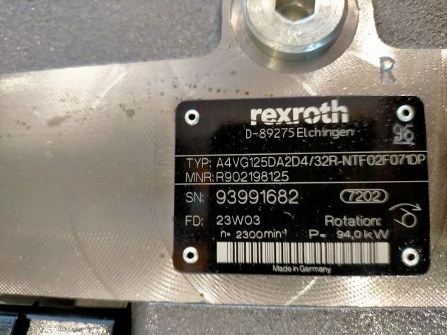 Pompa Rexroth A4VG125DA2D4/32R-NTF02F071DP - Foto 6