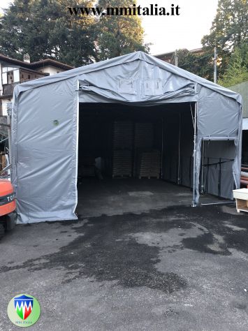 Tendone Struttura uso ricovero attrezzi 4 x 12 x 2,0 mt telo ignifugo 600 gr. mq - Foto 4