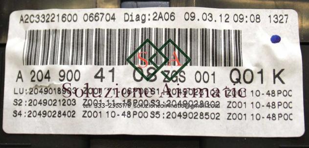Mercedes Classe C200 CDI W204 quadro strumenti A2049008507 - Foto 3