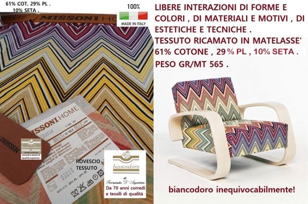MISSONI TESSUTI ARREDAMENTO TENDAGGI TAPPEZZERIA 6 MODELLI 3 prezzi - Foto 10