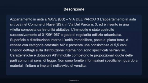 Immobile in asta di 75 m² in vendita a Nave - Foto 3