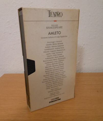 AMLETO, WILLIAM SHAKESPEARE, VHS Teatro DeAgostini n. 6 1991. - Foto 8