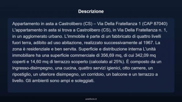 Immobile in asta di 356 m² con più di 5 locali in vendita a Castrolibero - Foto 4