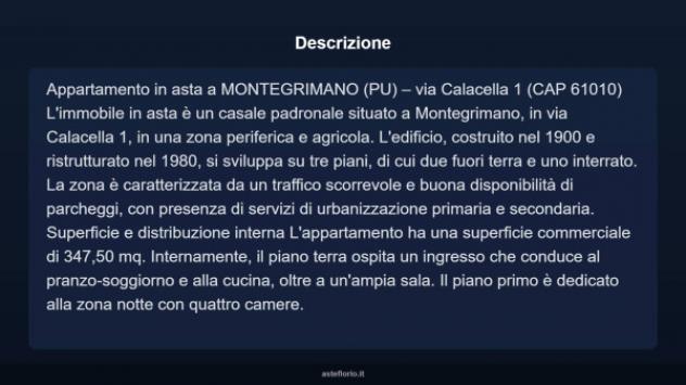 Immobile in asta di 347 m² con più di 5 locali in vendita a Monte Cerignone - Foto 5