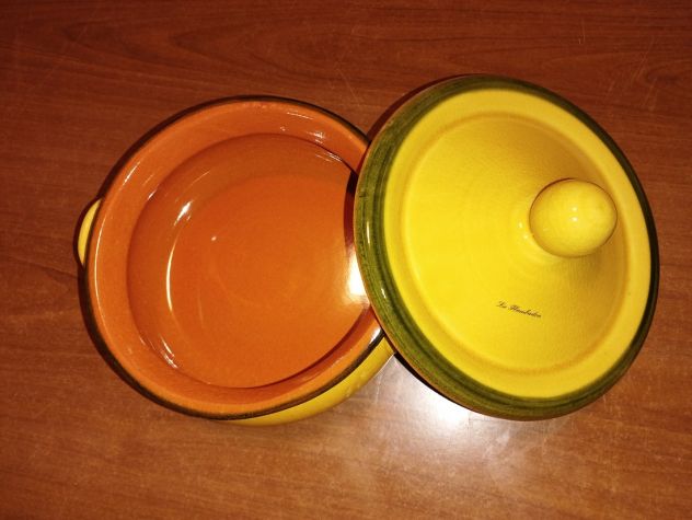 PENTOLA IN TERRACOTTA DA 25cm DECORATA A MANO - Foto 3