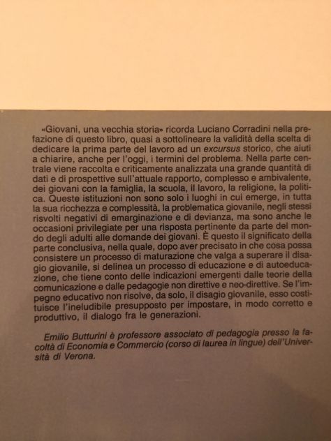 Libro "Disagio giovanile e impegno educativo" di Emilio Butturini 1984 - Foto 3