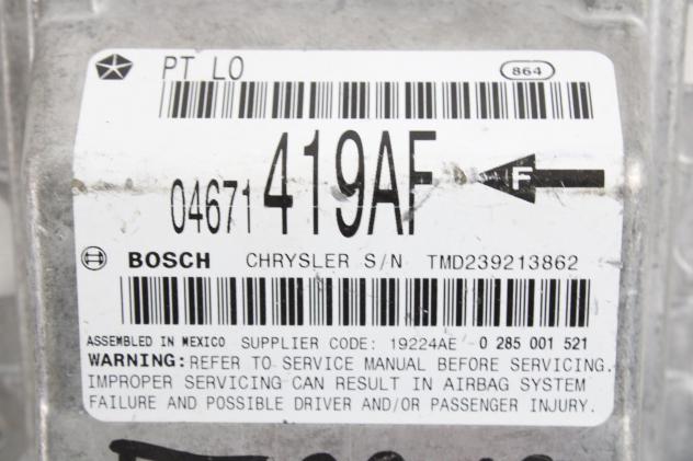 04671419AF CENTRALINA AIRBAG CHRYSLER PT CRUISER 2.2 D 5M 89KW (2002) RICAMBIO USATO - Foto 2