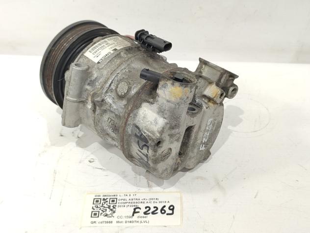 COMPRESSORE A/C OPEL Astra Berlina (K) 39034463 D16DTH (LVL) diesel 1598 (15) - Foto 2