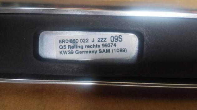 Barra da tetto portapacchi Originale Cromata Destra Audi Q5 2010 - Foto 4