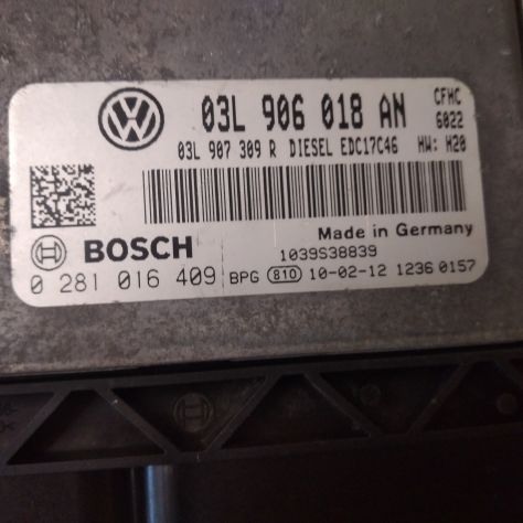 CENTRALINA MOTORE VW VOLKSWAGEN BOSCH 0 281 016 409, 0281016409, 03L 906 018 AN, - Foto 4
