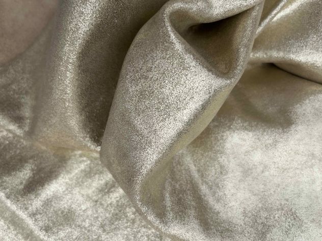 Scampoli pellame scamosciato resinato oro - Foto 6