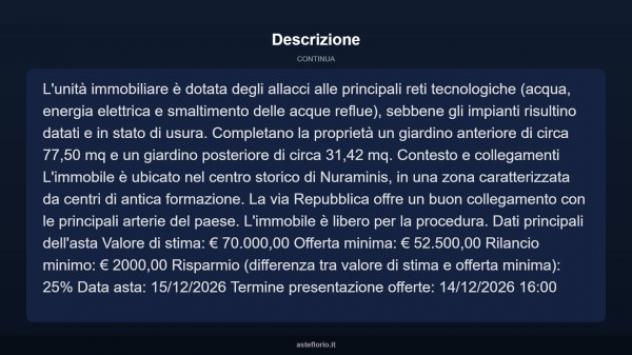 Immobile in asta di 205 m² con più di 5 locali in vendita a Nuraminis - Foto 13