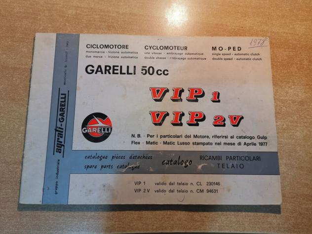Catalogo ricambi telaio Garelli Vip 1 2v GR