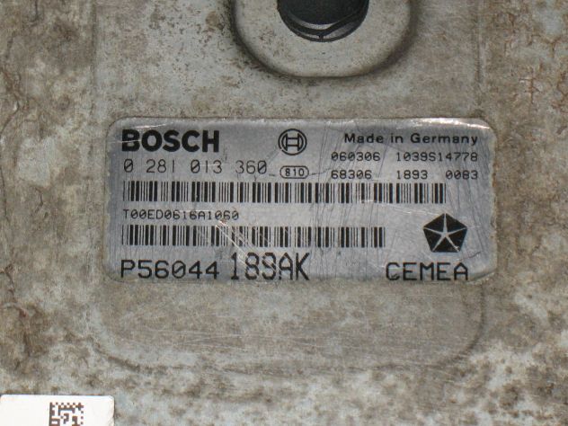 0281013360 ECU JEEP GRAND CHEROKEE 3.0 CRD EDC16CP31-8.40 1039S147 P56044189AK - Foto 2