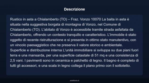 Immobile in asta di 51 m² in vendita a Chialamberto - Foto 4