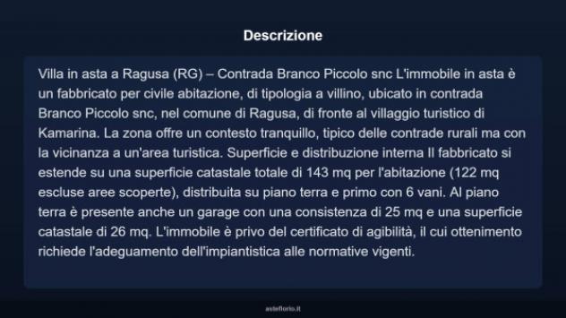 Immobile in asta di 143 m² con più di 5 locali e box auto in vendita a Ragusa - Foto 3