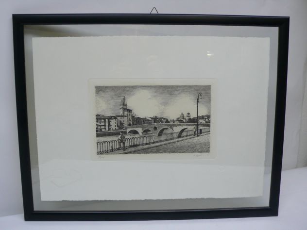 Acqueforti Verona Ponte Pietra Stampe d'Arte L'Ippogrifo - Foto 4