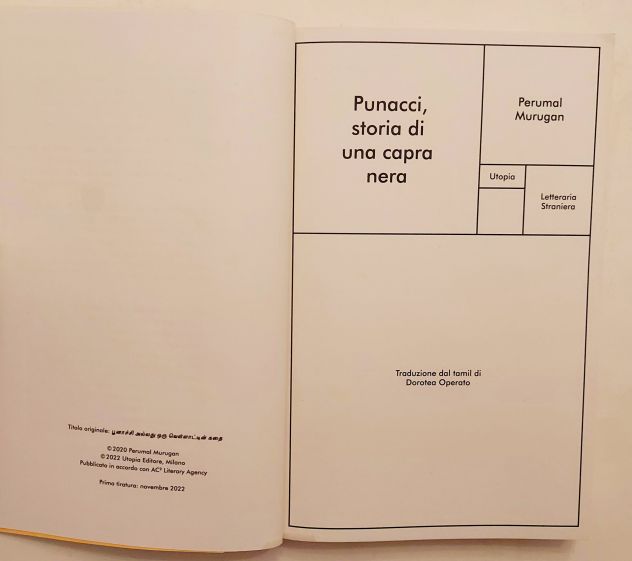 Punacci, storia di una capra nera di Perumal Murugan 1°Ed.Utopia, novembre 2022 - Foto 5