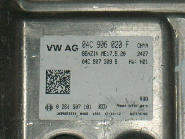 0261S07181 ECU CENTRALINA SEAT 0261S07181 04C906020F ME17.5.20 HW:H01 - Foto 2