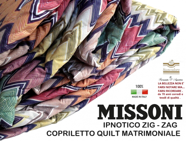 MISSONI coperta copriletto quilt matrimoniale cm. 270 x 260 - Foto 5