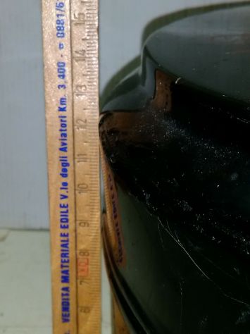 VECCHIA ED ENORME SCATOLA IN LEGNO TONDA VINTAGE - Foto 7