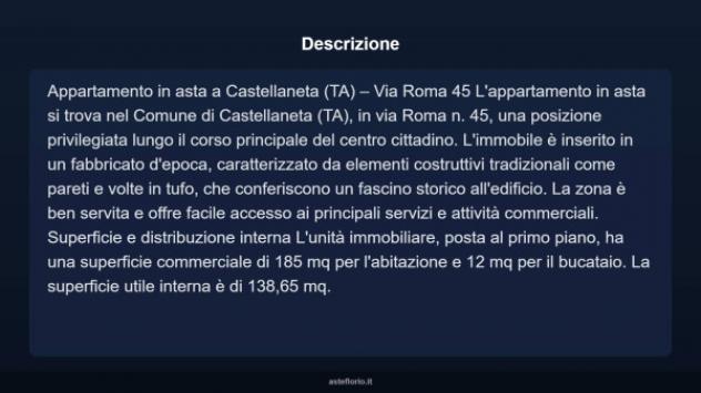 Immobile in asta di 185 m² con più di 5 locali in vendita a Castellaneta - Foto 3