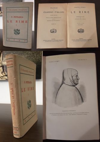 LE RIME, Francesco Petrarca, UTET 1929.