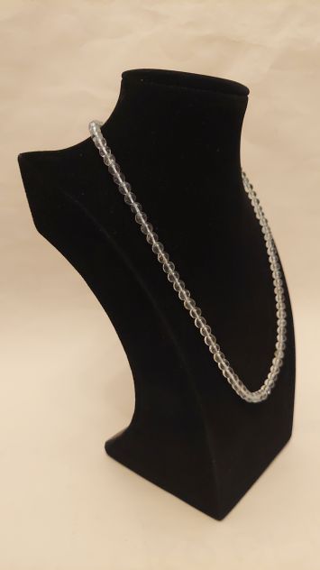 Collana girocollo in topazio azzurro chiusura in argento 925 dorata - Foto 6