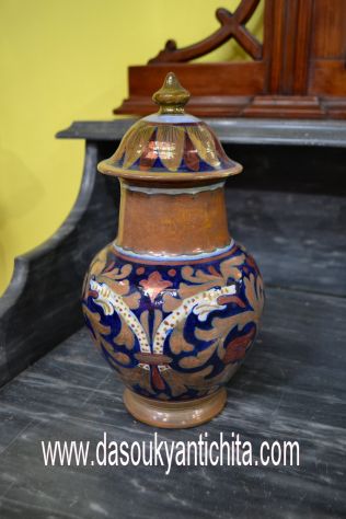 Vaso con coperchio degli anni 40 Gualdo Tadino A. Rubboli - Foto 5