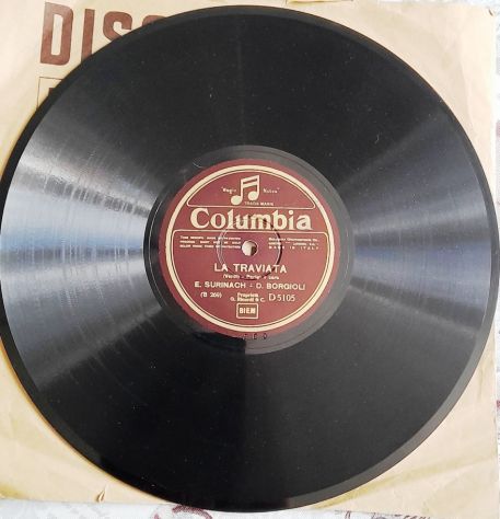 disco 78 giri la traviata verdi distr columbia