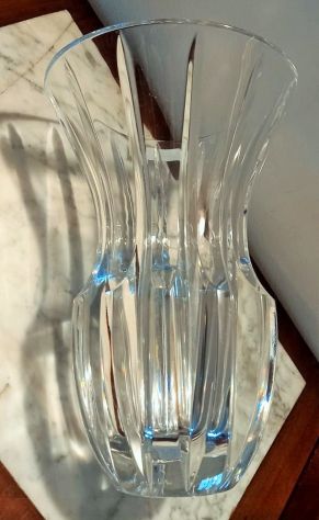 Grande vaso cristallo vintage con scanalaure e bocca larga dimensini altezza c - Foto 3