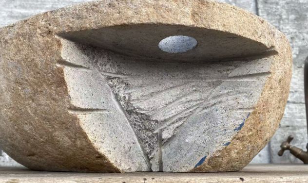 Lavabo lavandino da appoggio in pietra naturale 1 - Foto 4