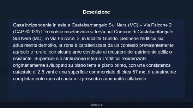Immobile in asta di 87 m² in vendita a Castelsantangelo sul Nera - Foto 15