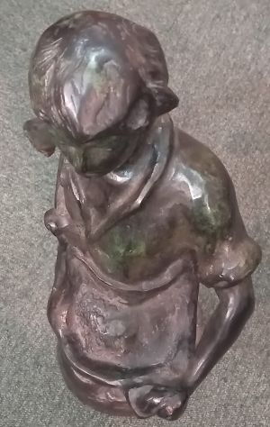 VENDO PRIVATAMENTE RARA ANTICA STATUA SCULTURA IN BRONZO FIRMATA - Foto 4