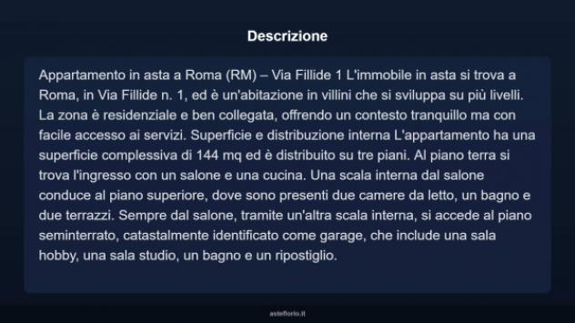 Immobile in asta di 144 m², box auto in vendita a Roma - Foto 4