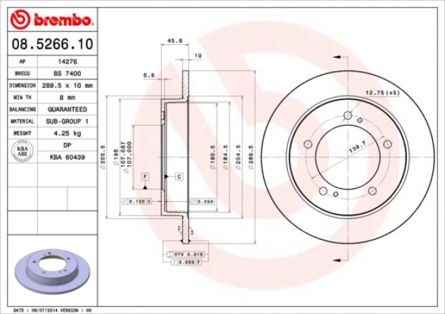 Brembo Disco  Freno 08526610