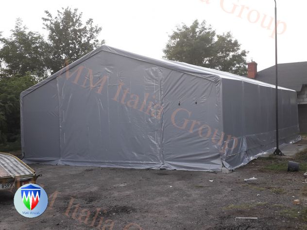 Tunnel a gamba dritta 8 x 10 x 3,96 mt. telo pvc ignifugo a Asti